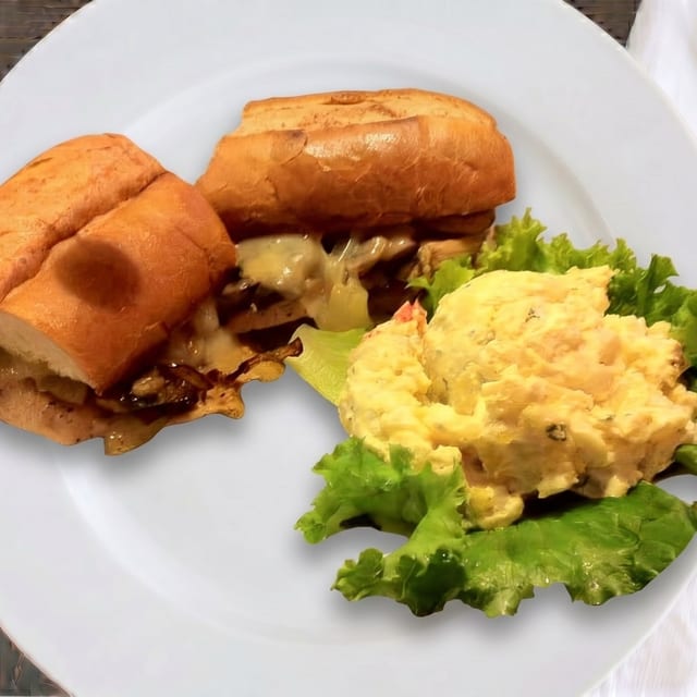 Garlic Chicken Cheesesteak.
